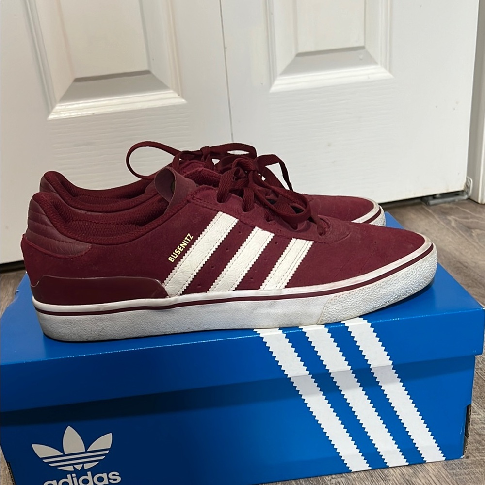Adidas Red and White Sneakers Classic Style
